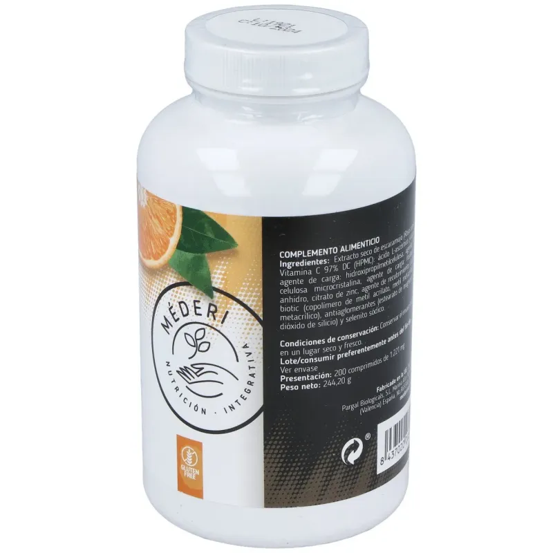 Méderi rose hips vit c + zn + se 200comp | Farmacia Barata