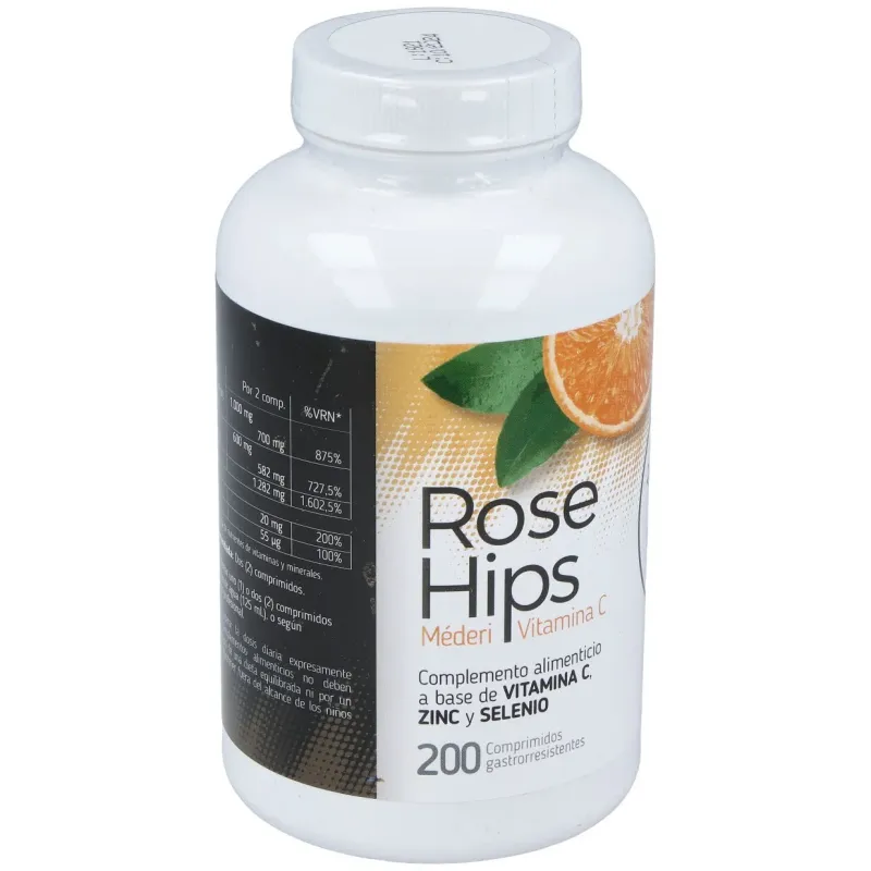 Méderi rose hips vit c + zn + se 200comp | Farmacia Barata