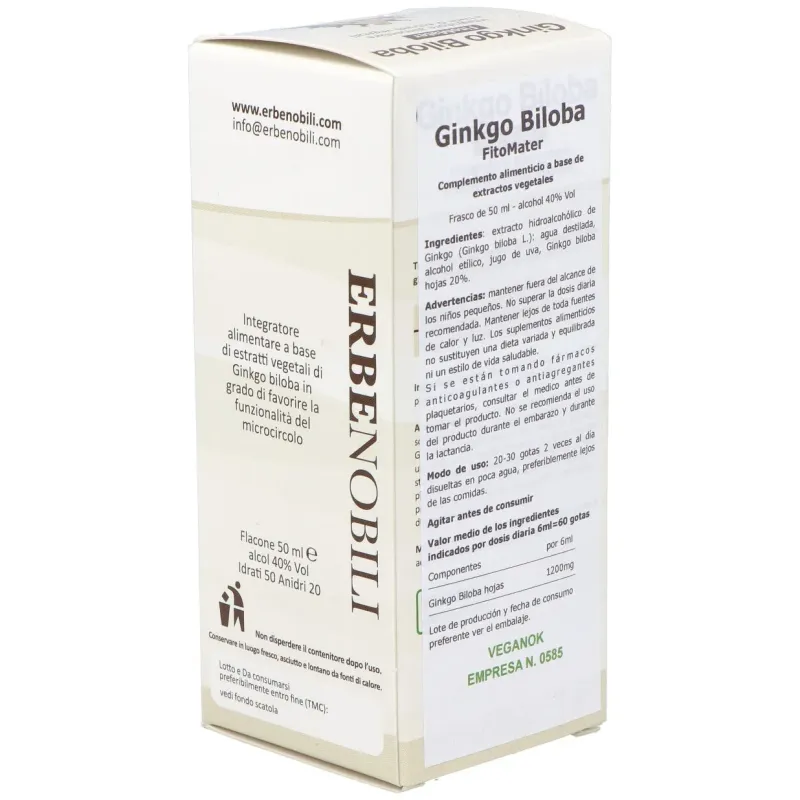 Ginkgo biloba ginkgo biloba extract fitomater 50ml | Farmacia Barata