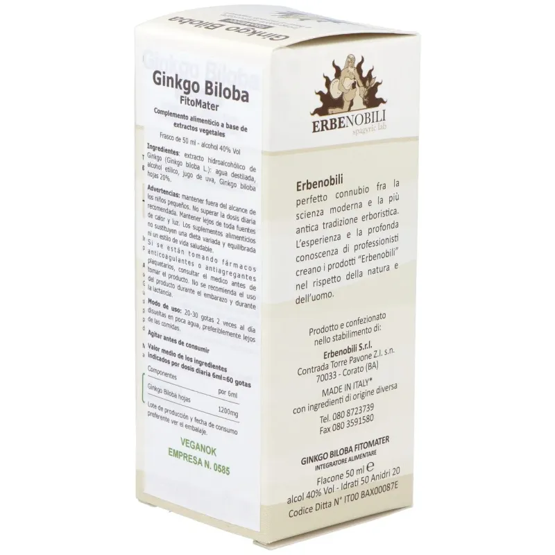 Ginkgo biloba ginkgo biloba extract fitomater 50ml | Farmacia Barata