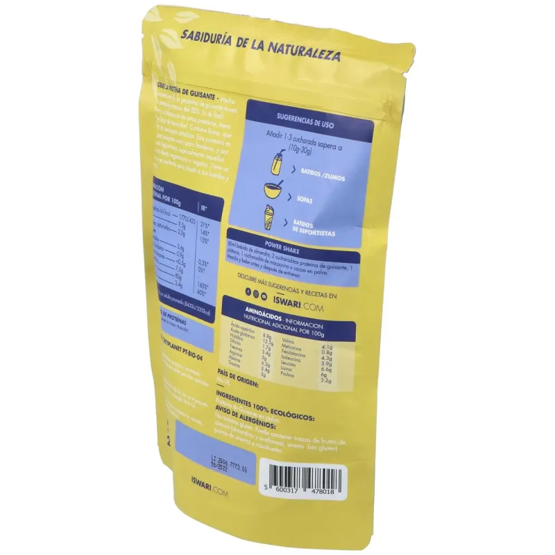 Proteina de guisante superalimento 250gr. bio | Farmacia Barata