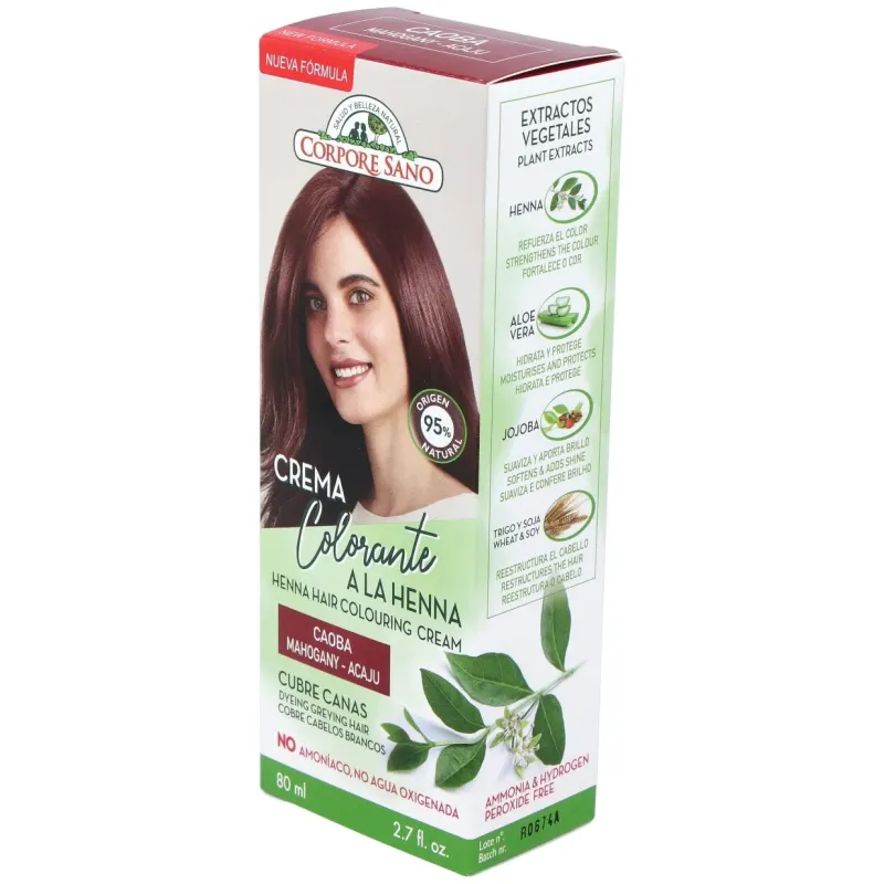 Corpore sano crema colorante cabello caoba 80ml | Farmacia Barata Corpore sano crema colorante cabello caoba 80ml | Farmacia Barata