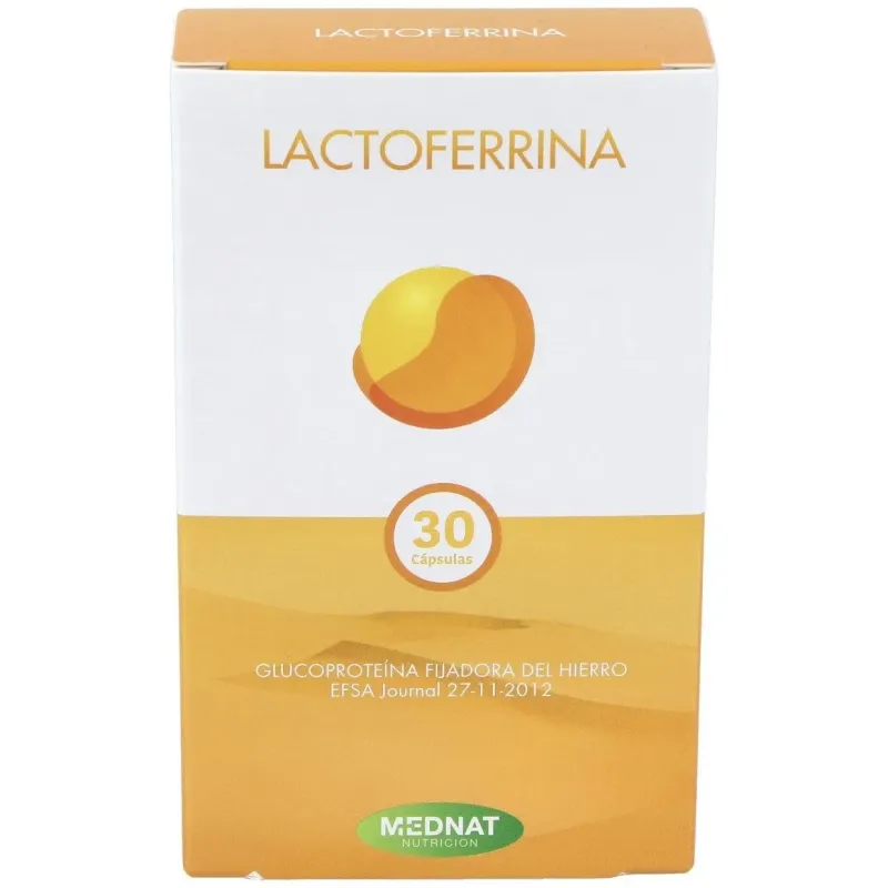 Mednat lactoferrina 200mg 30caps | Farmacia Barata