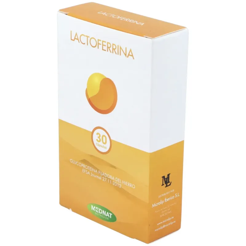 Mednat lactoferrina 200mg 30caps | Farmacia Barata