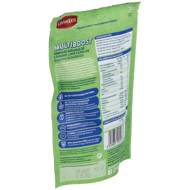 Semillas de cañamo molidas lino y chia 200gr. bio | Farmacia Barata Semillas de cañamo molidas lino y chia 200gr. bio | Farmacia Barata