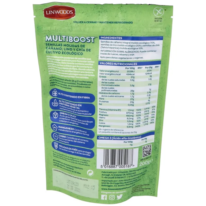 Semillas de cañamo molidas lino y chia 200gr. bio | Farmacia Barata Semillas de cañamo molidas lino y chia 200gr. bio | Farmacia Barata