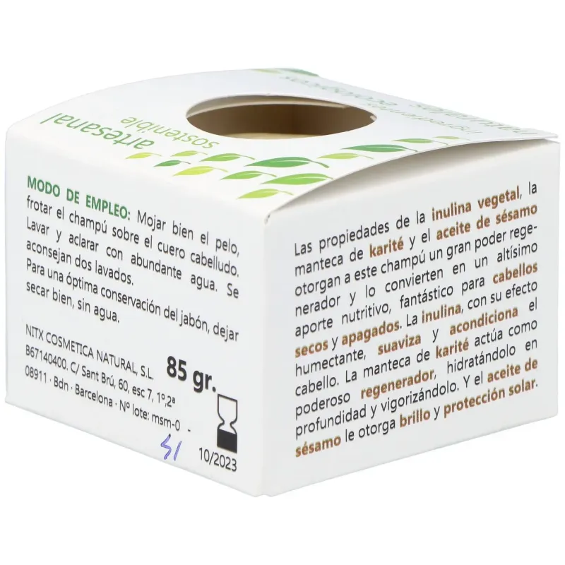 Nitx champú sólido nutritivo 85g | Farmacia Barata