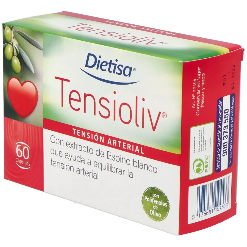 Dietisa tensioliv 60cáps | Farmacia Barata