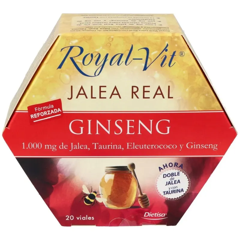Jalea real royal vit ginseng 1000mg taurina 20amp | Farmacia Barata