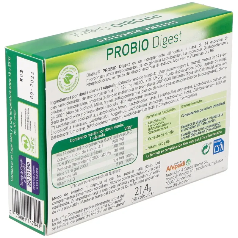 Dietisa probio digest 30cáps | Farmacia Barata Dietisa probio digest 30cáps | Farmacia Barata