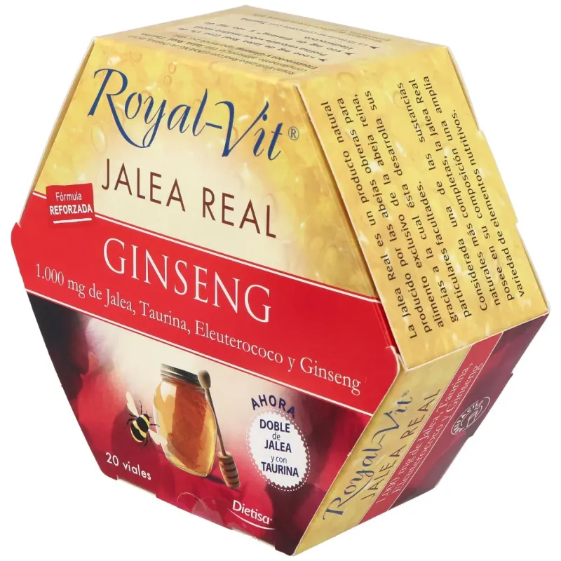 Jalea real royal vit ginseng 1000mg taurina 20amp | Farmacia Barata