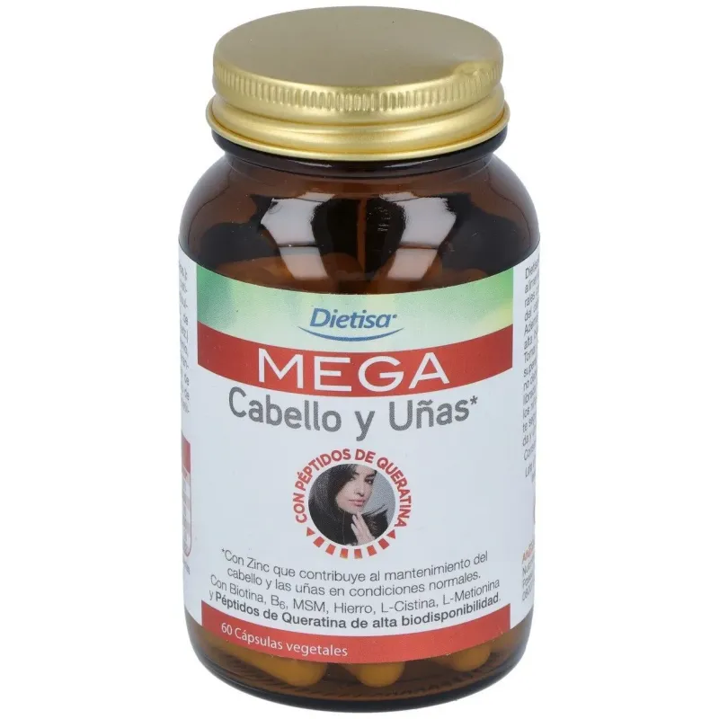 Dietisa mega cabello y uñas 60caps | Farmacia Barata