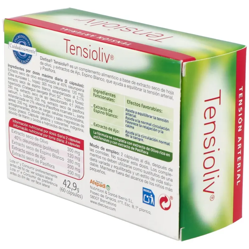 Dietisa tensioliv 60cáps | Farmacia Barata