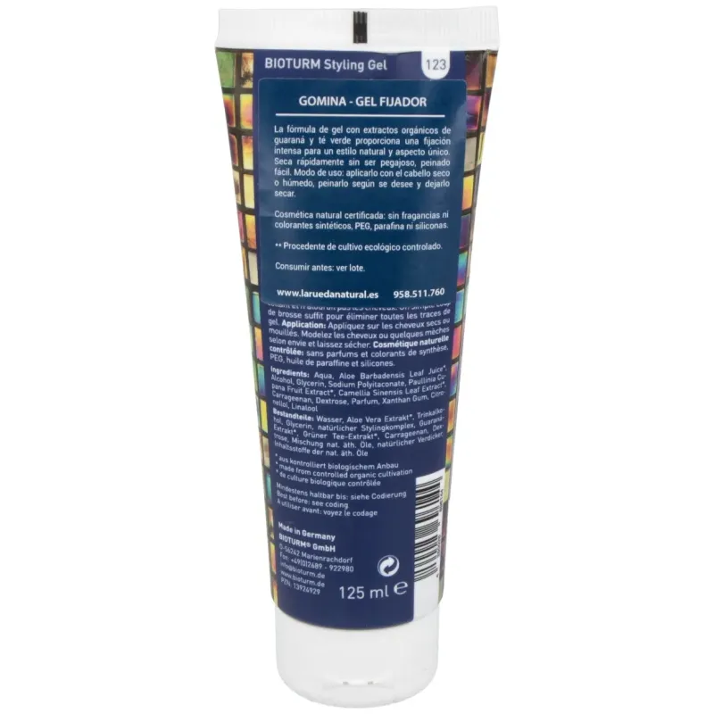 Bioturm gel capilar fijador estilo natural 125ml | Farmacia Barata