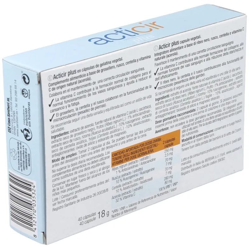 Acticir plus 40cap. | Farmacia Barata