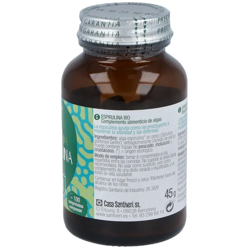 Santiveri quanticum alga espirulina comp. 45gr. | Farmacia Barata