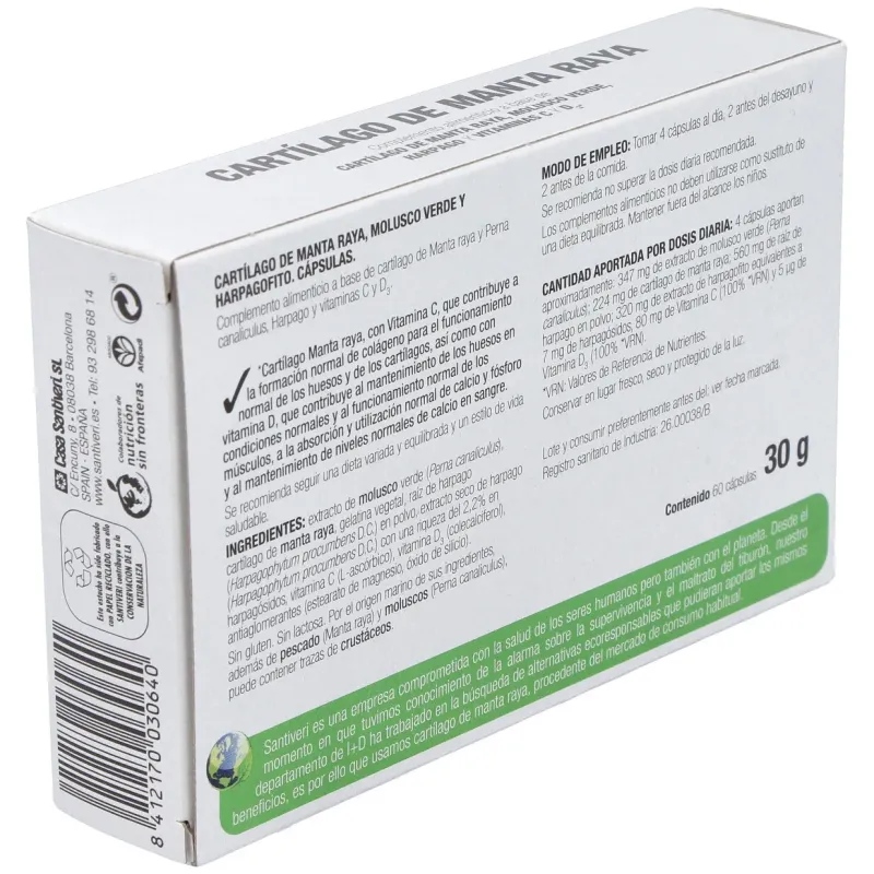 Artrosin cartilago manta raya 60cap. | Farmacia Barata