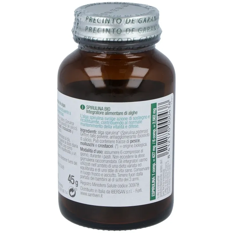 Santiveri quanticum alga espirulina comp. 45gr. | Farmacia Barata