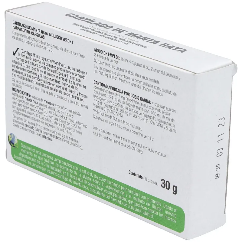 Artrosin cartilago manta raya 60cap. | Farmacia Barata