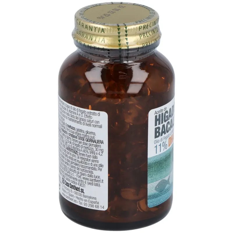 Santiveri aceite higado bacalao 120perl | Farmacia Barata