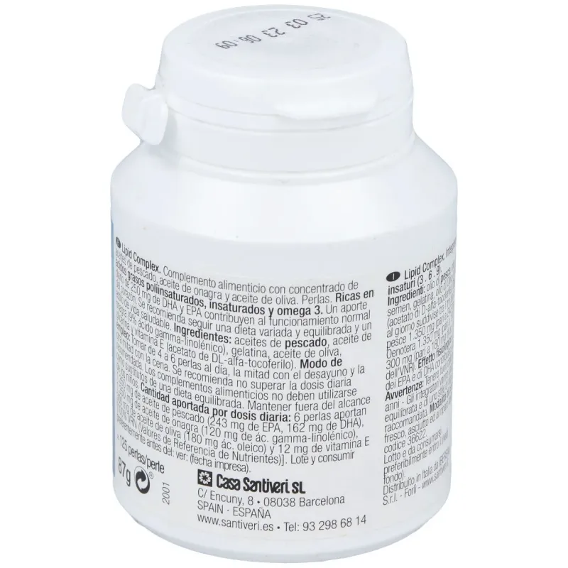 Lipid complex omega 3-6-9 125perlas | Farmacia Barata
