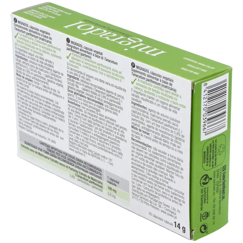 Santiveri migradol (tanacetum) capsulas | Farmacia Barata