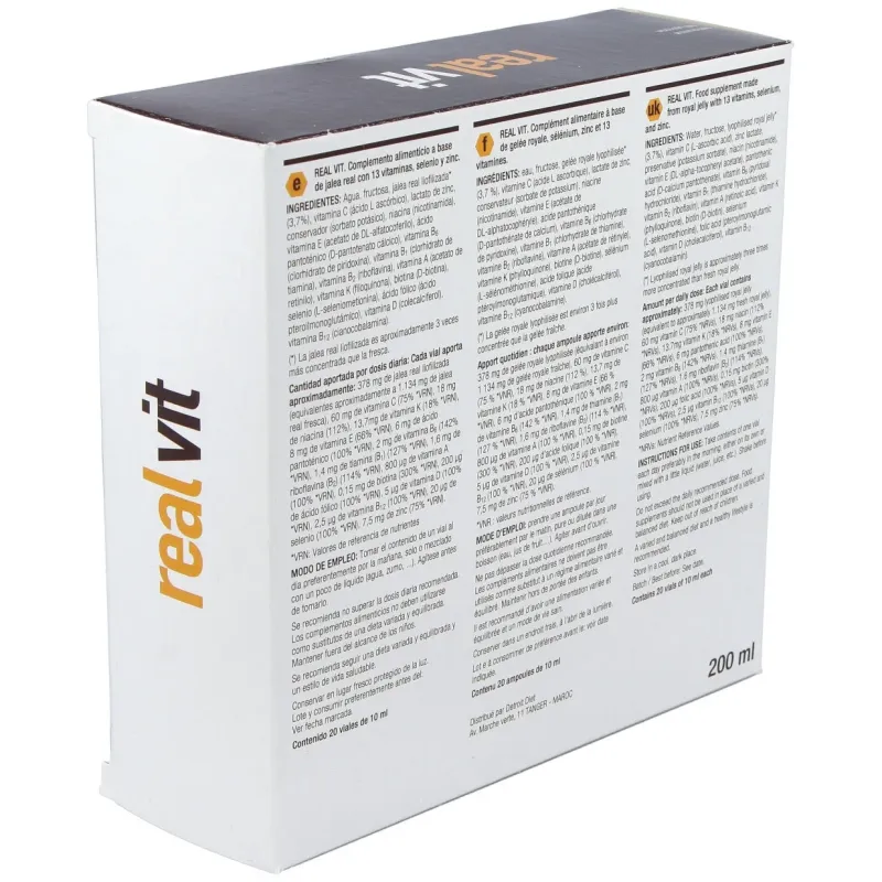 Santiveri realvit vitaminada 20 viales | Farmacia Barata