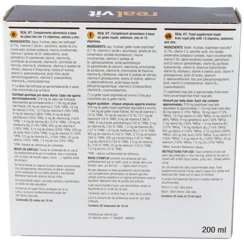 Santiveri realvit vitaminada 20 viales | Farmacia Barata