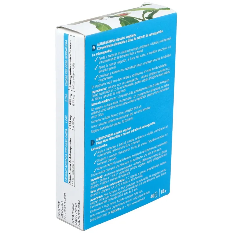 Santiveri aswagandha 40caps | Farmacia Barata
