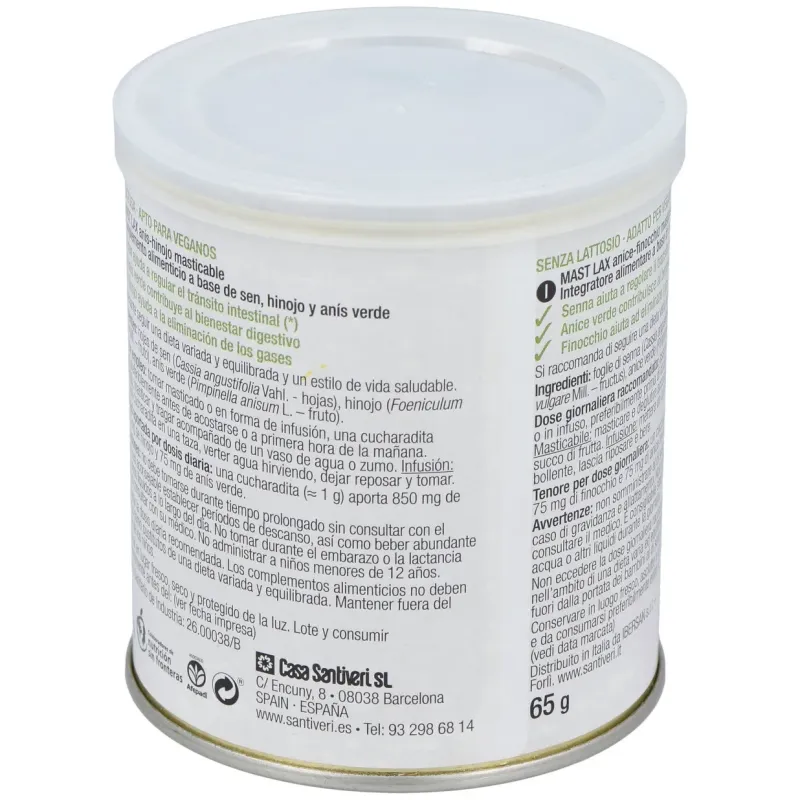 Santiveri sanaflor bote mast-lax gases 65gr | Farmacia Barata
