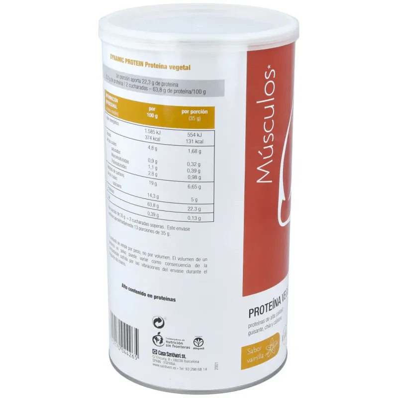 Dynamic proteina vegetal vainilla 455gr. | Farmacia Barata