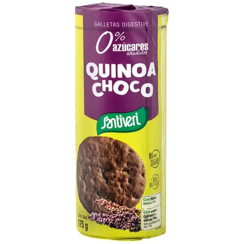 Galletas digestive quinoa choco 0% azucares 175gr | Farmacia Barata