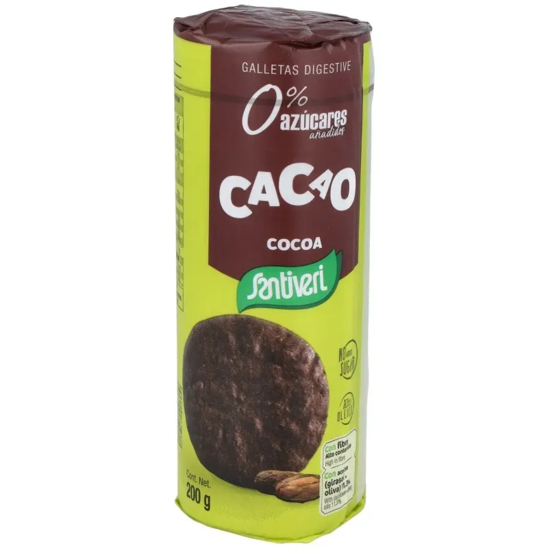Galletas digestive cacao 0% azucares 200gr. | Farmacia Barata