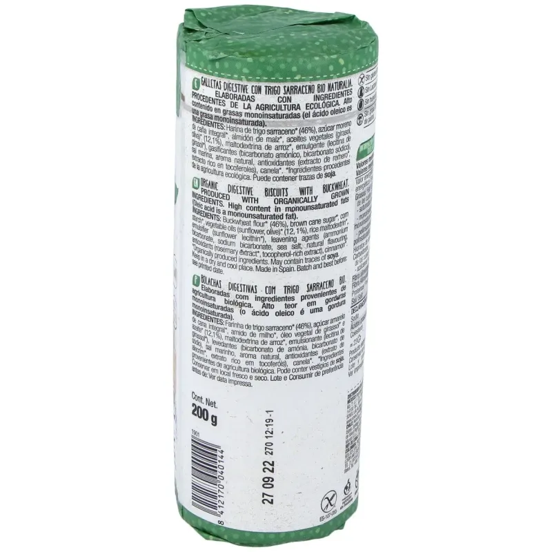 Santiveri galletas digestive sarraceno bio 200g | Farmacia Barata