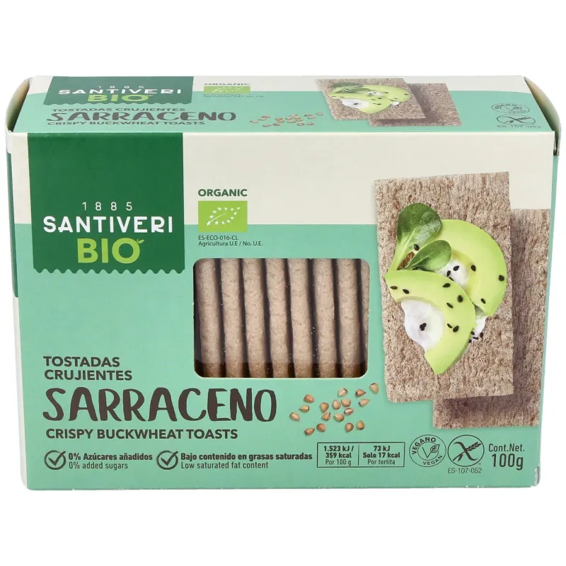 Tostadas de trigo sarraceno 100gr. bio | Farmacia Barata