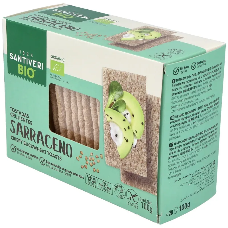 Tostadas de trigo sarraceno 100gr. bio | Farmacia Barata