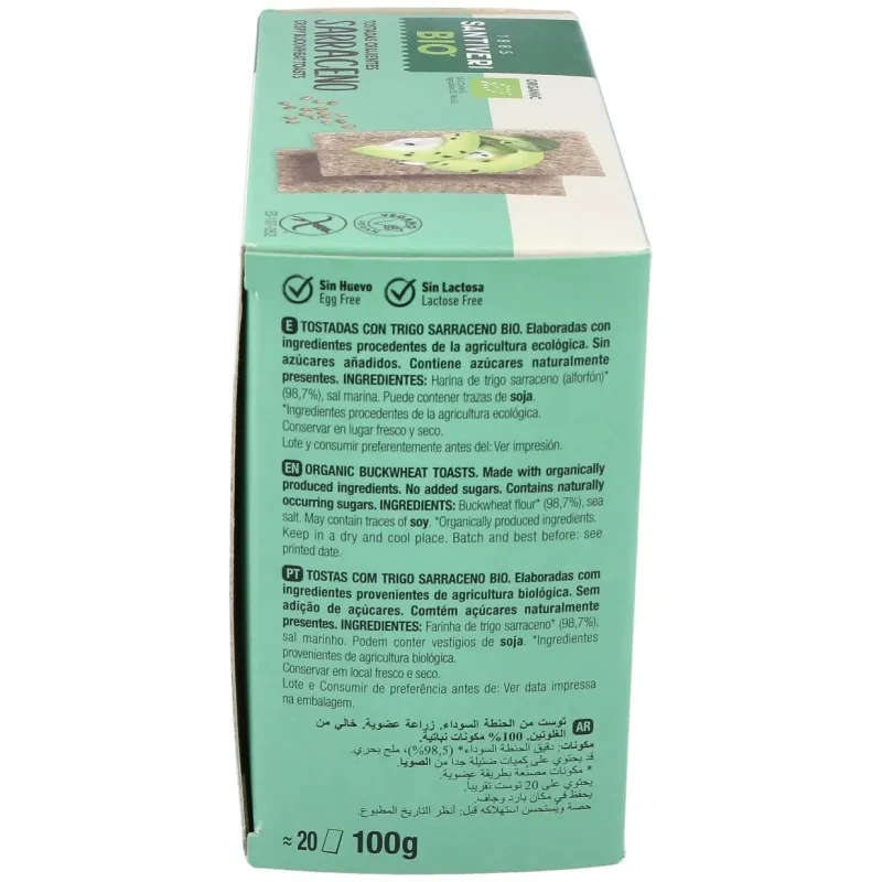 Tostadas de trigo sarraceno 100gr. bio | Farmacia Barata