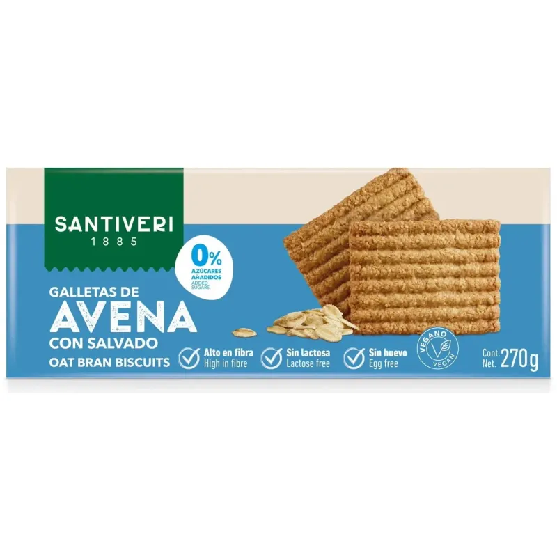 Santiveri galletas salvado de avena 270g | Farmacia Barata