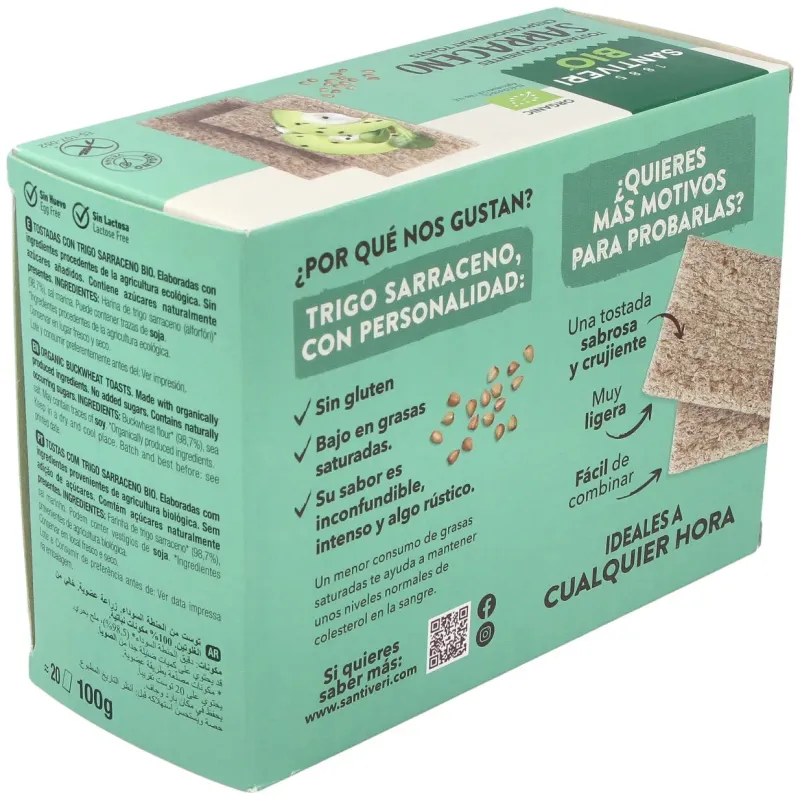 Tostadas de trigo sarraceno 100gr. bio | Farmacia Barata