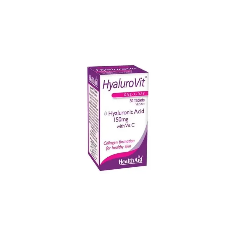 Health aid hyalurovit (ácido hialurónico) 150mg 30 comp. | Farmacia Barata