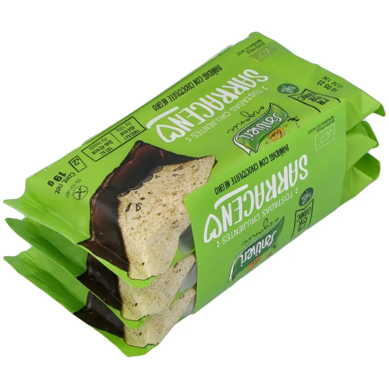 Tostadas trigo sarraceno choco negro 6ud. | Farmacia Barata