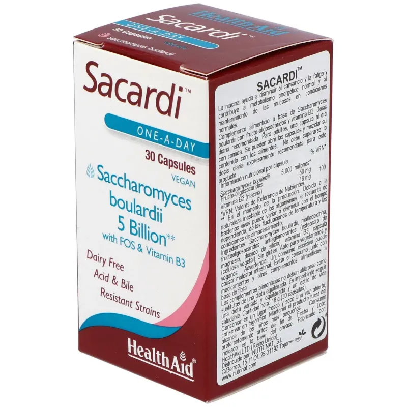 Sacardi (saccharomyces boulardii) 30vcaps. | Farmacia Barata