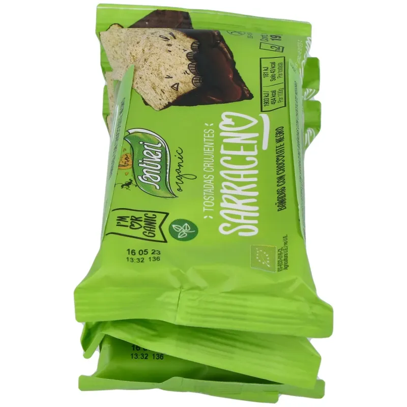 Tostadas trigo sarraceno choco negro 6ud. | Farmacia Barata