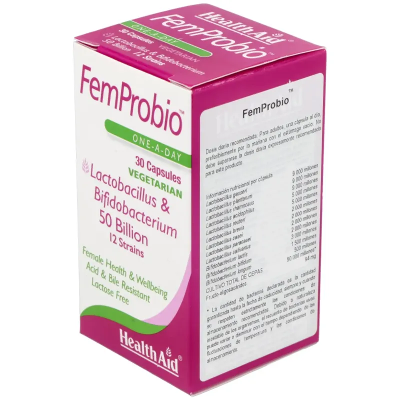 Femprobio 50.000millones 30vcap. health aid | Farmacia Barata