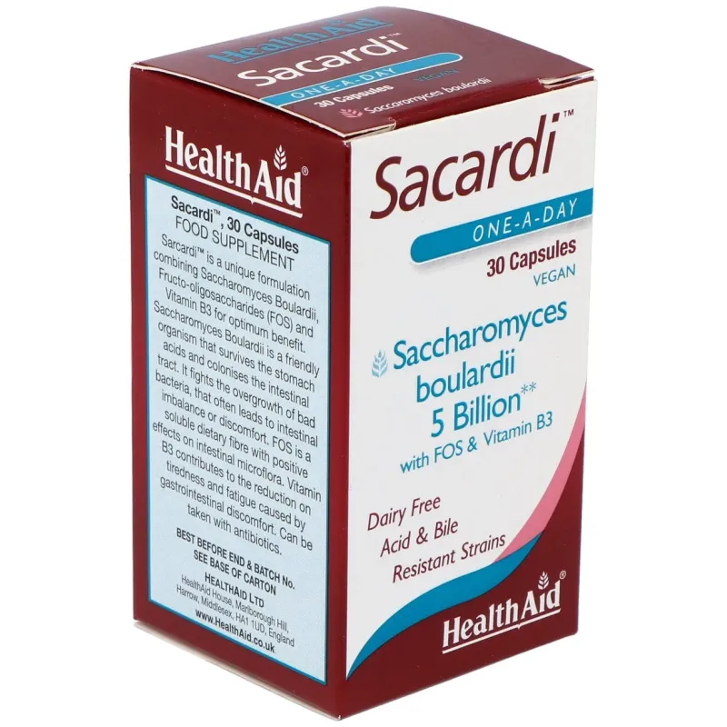 Sacardi (saccharomyces boulardii) 30vcaps. | Farmacia Barata