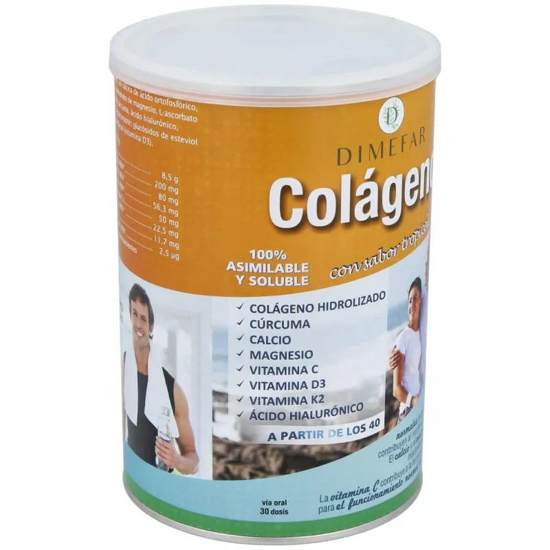 Dimefar colágeno forte sabor tropical 300g | Farmacia Barata