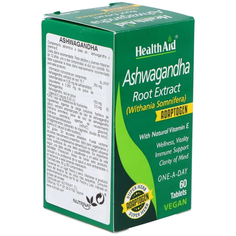 Healthaid ashwagandha 60caps | Farmacia Barata