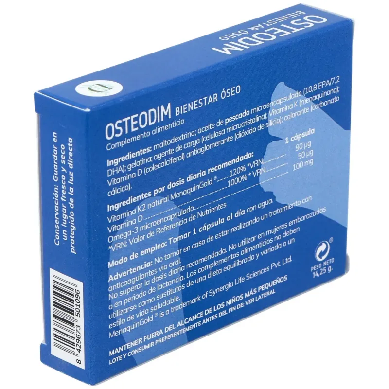 Dimefar osteodim bienestar óseo 30caps | Farmacia Barata