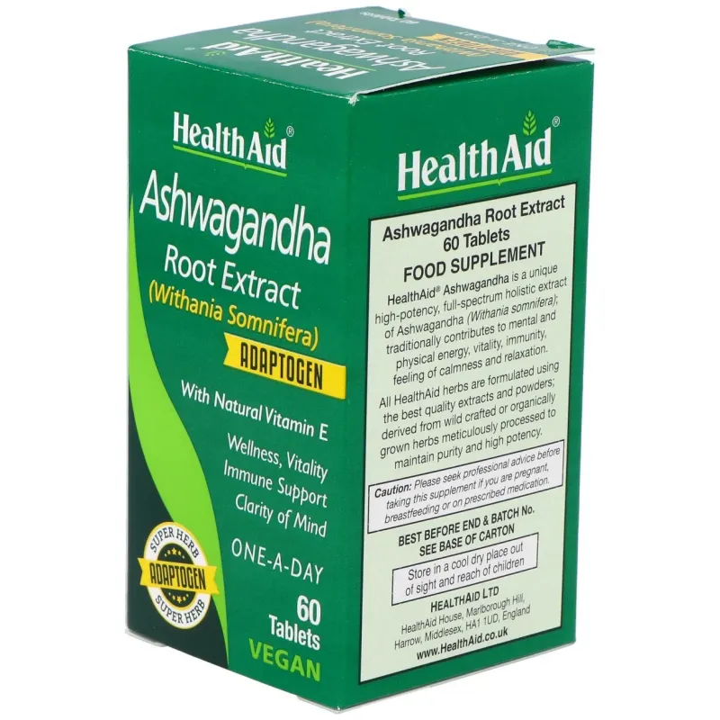 Healthaid ashwagandha 60caps | Farmacia Barata