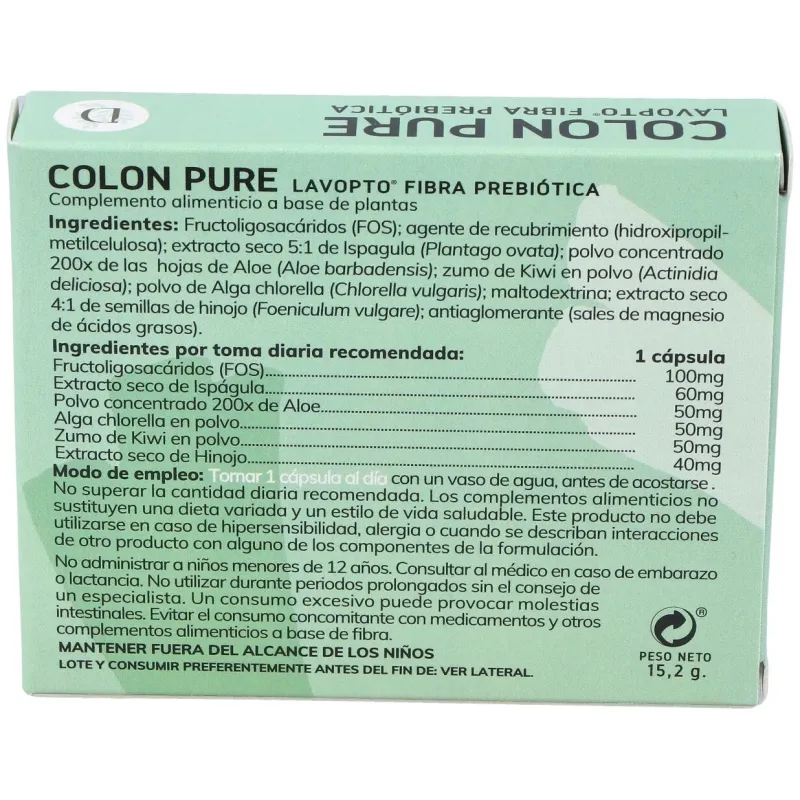Colon pure (lavopto) 30cap. | Farmacia Barata